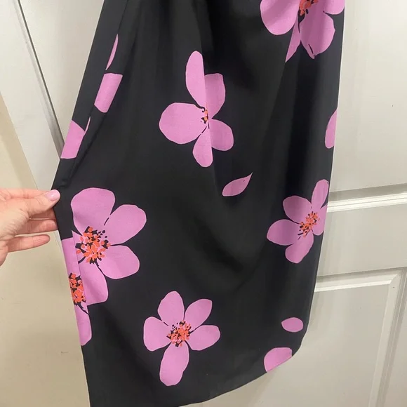 NWT- Kate Spade Black Dress with Pink Floral Design - Picture 10 of 12